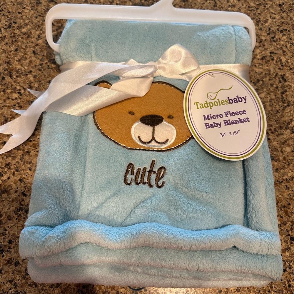 Blue Micro Fleece Baby Blanket-NEW